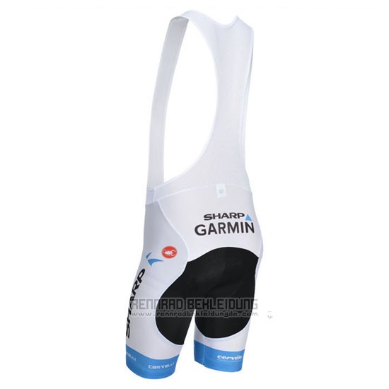 2014 Fahrradbekleidung Garmin Sharp Hellblau und Rot Trikot Kurzarm und Tragerhose